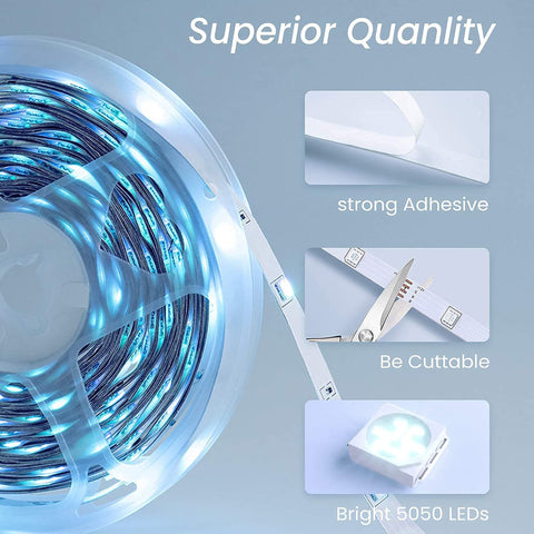 VOLIVO strip installs on a clean wall with strong adhesive.