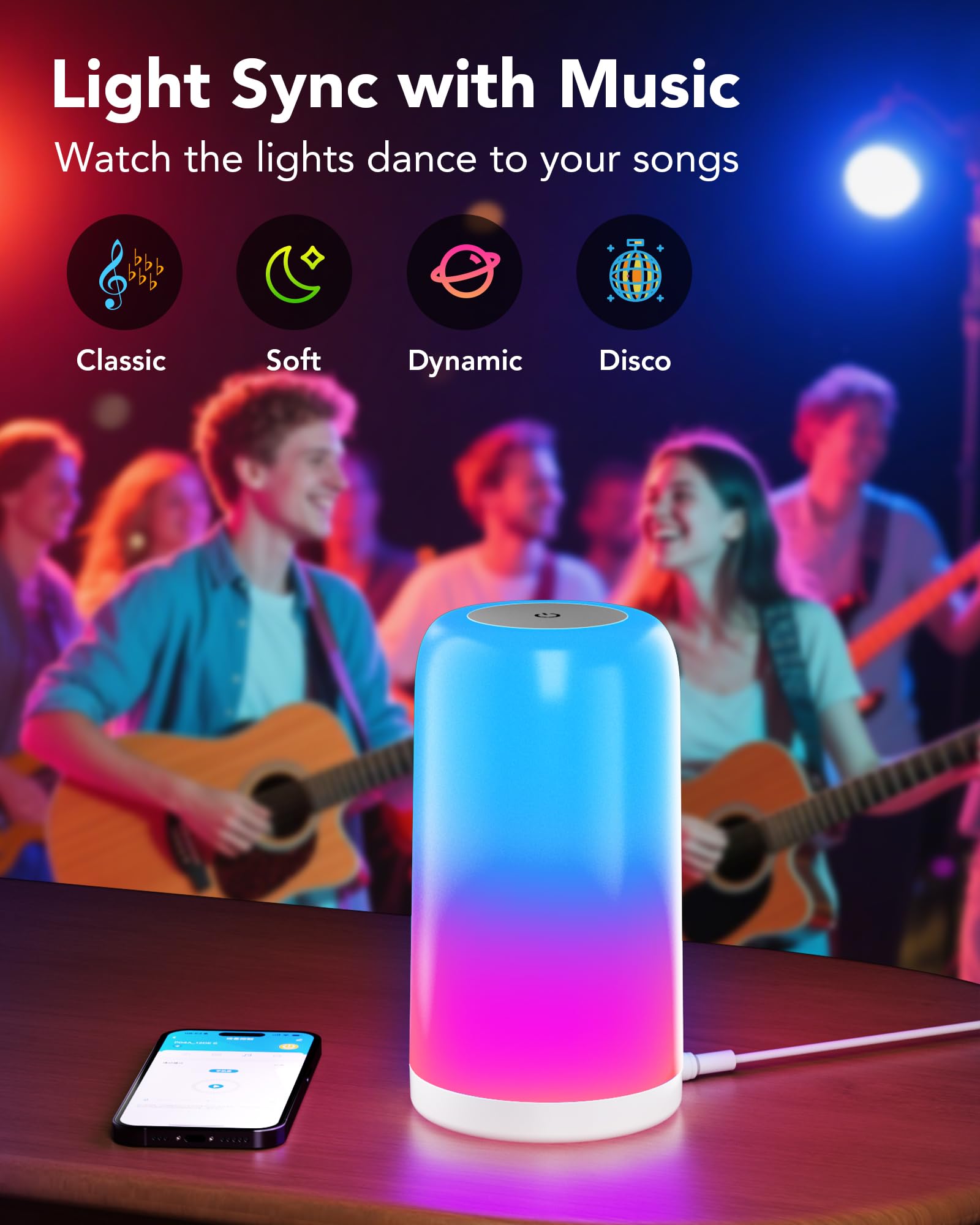 VOLIVO lamp delivering 360 degree soft glow for uniform bedside illumination