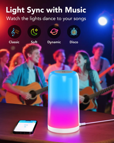 VOLIVO lamp delivering 360 degree soft glow for uniform bedside illumination