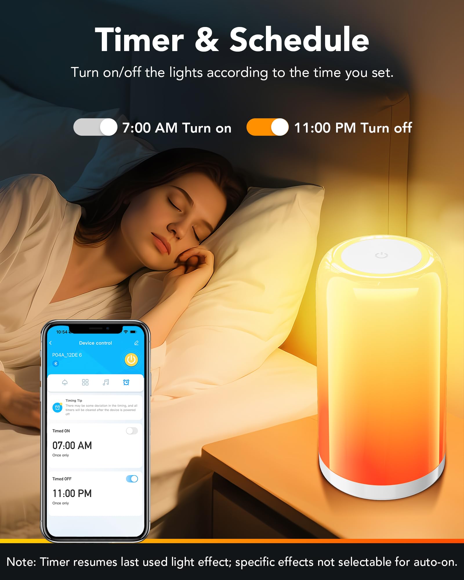 VOLIVO lamp in music mode syncing colors to the rhythm of music