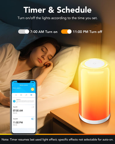 VOLIVO lamp in music mode syncing colors to the rhythm of music