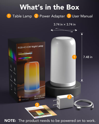 VOLIVO plug-in design lamp ready for bedside or desk setup