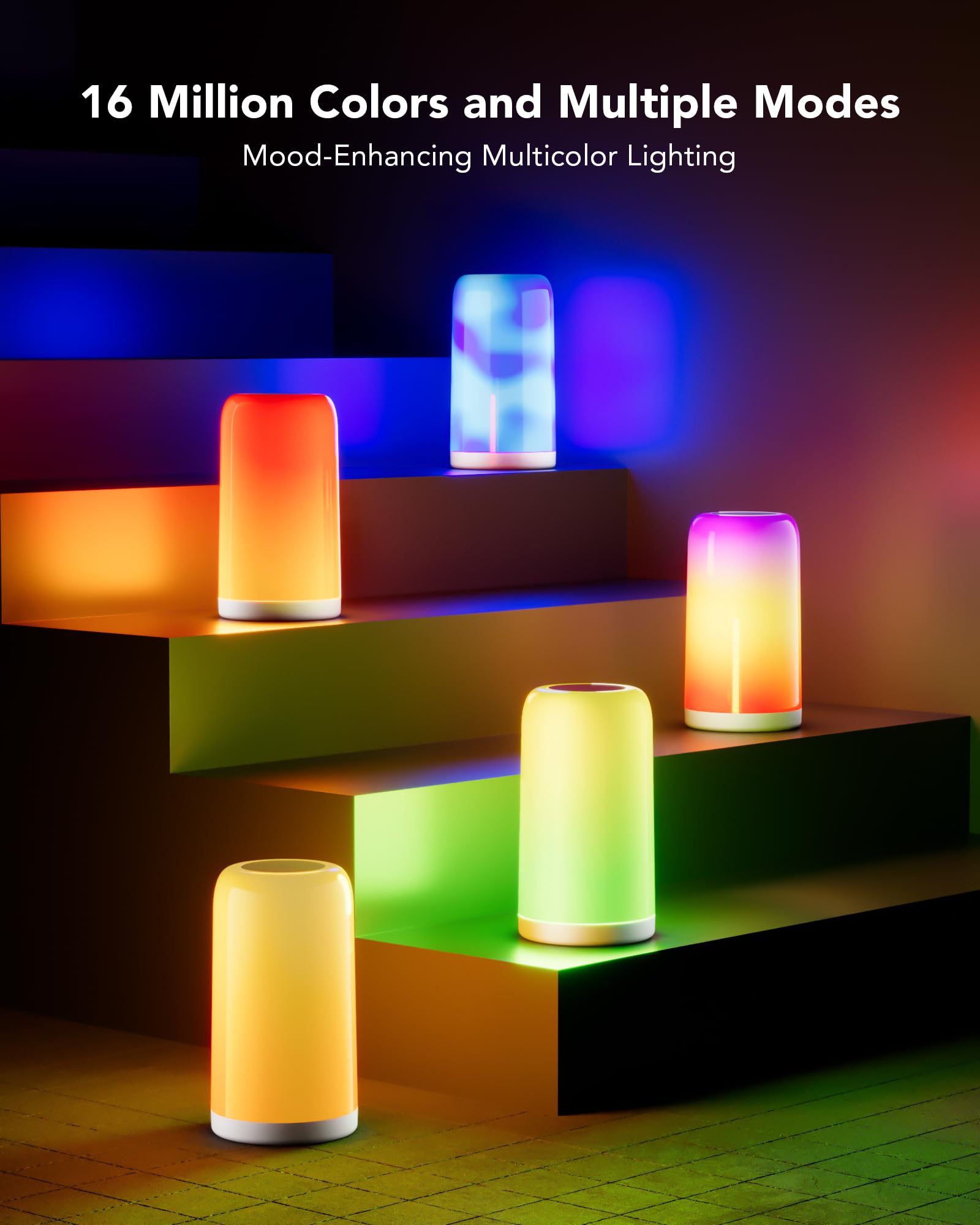 VOLIVO lamp with customized presets accessible via app and touch keys