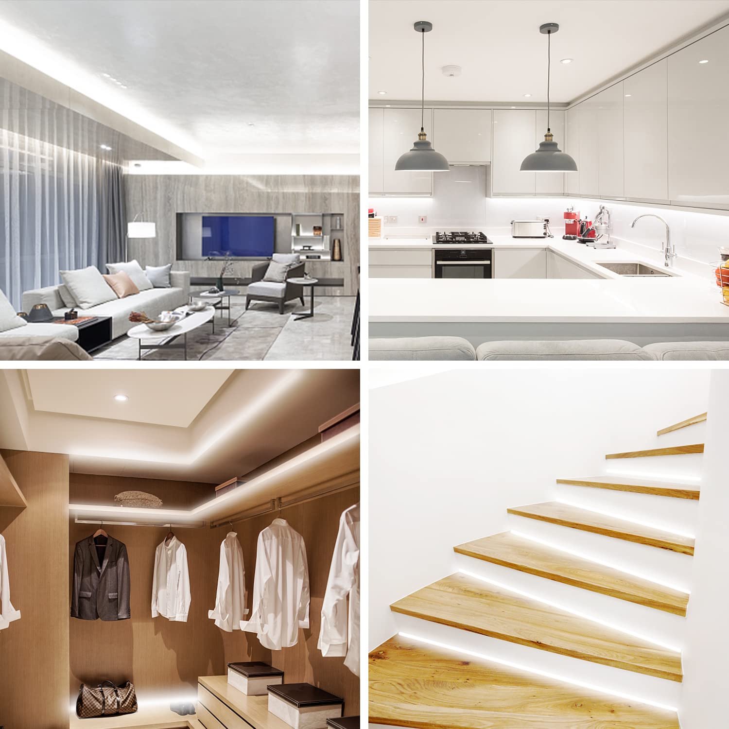 VOLIVO dimmable LED strip with control adjusts brightness easily