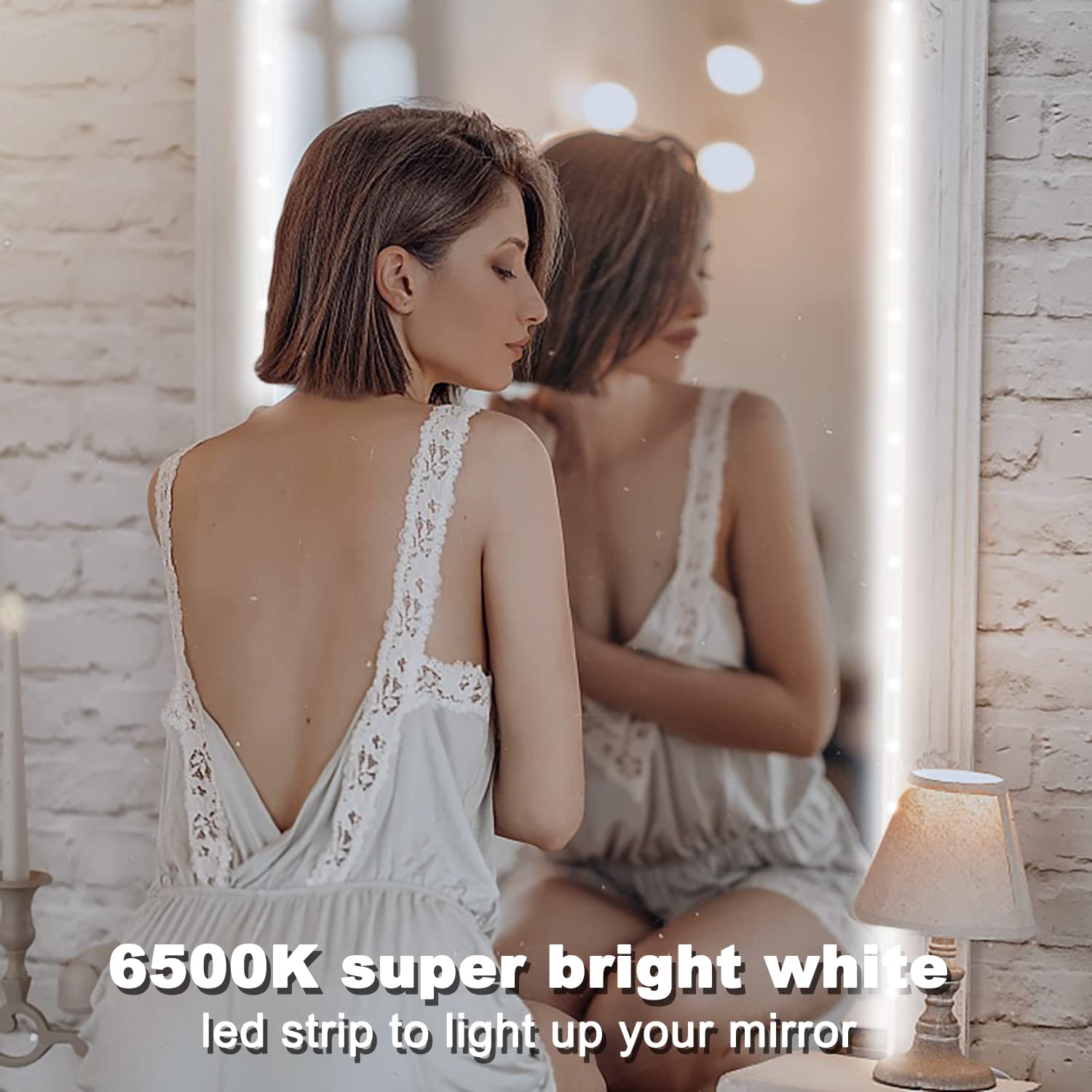 VOLIVO white LED strip around wardrobe area reveals true colors