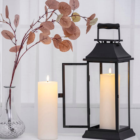Volnyus ivory candles on fall dining table for festive decor