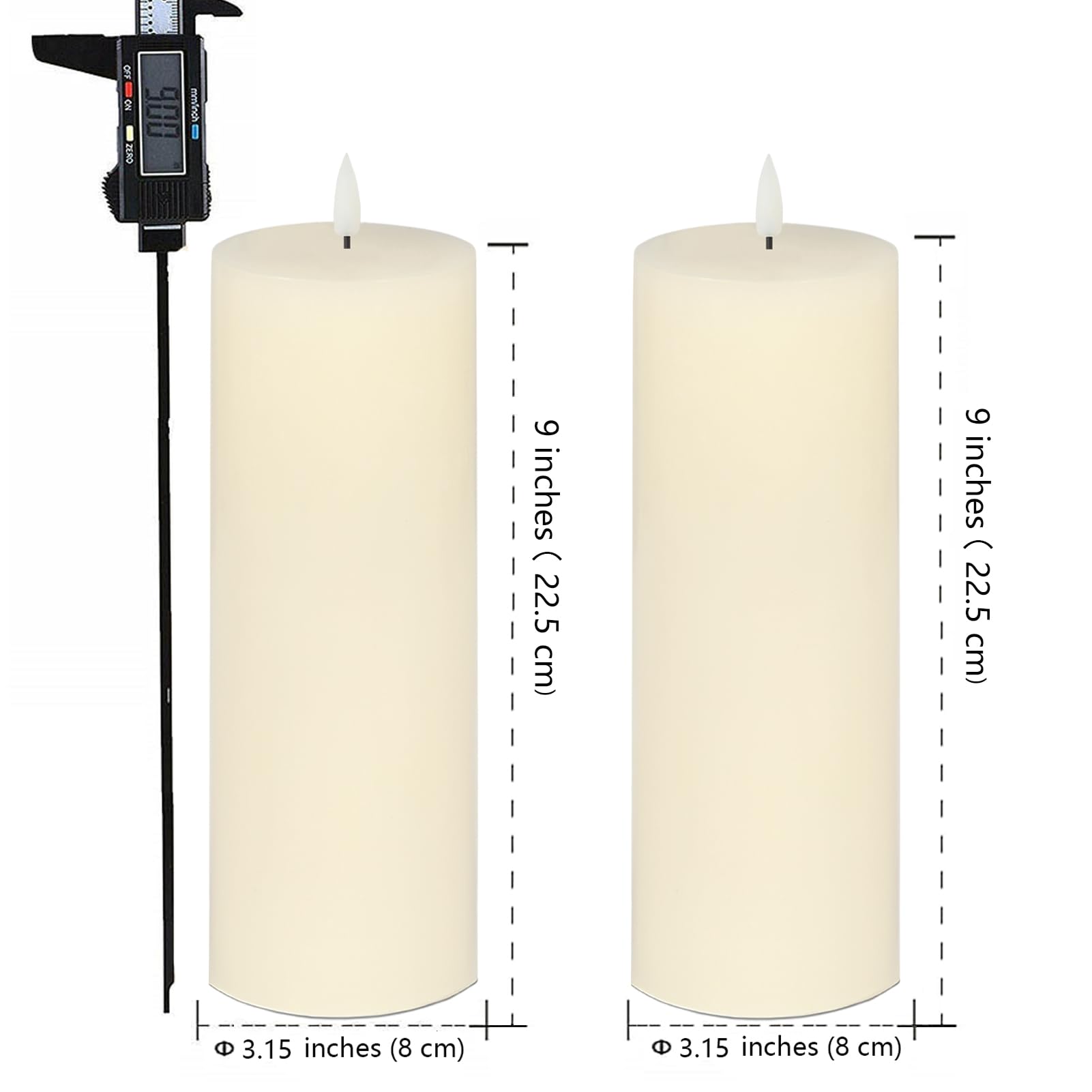 Volnyus amber glow ivory candle on for ambient evening light