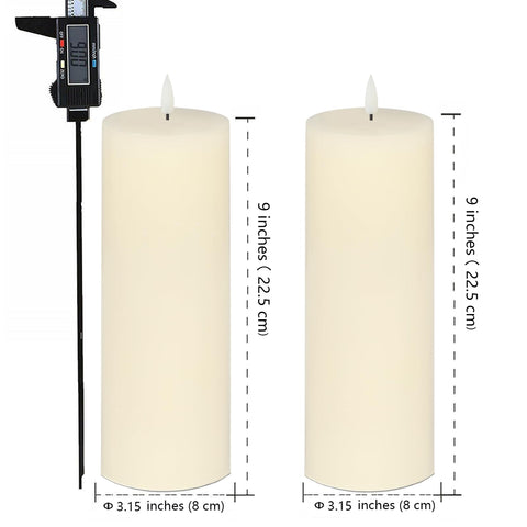 Volnyus amber glow ivory candle on for ambient evening light