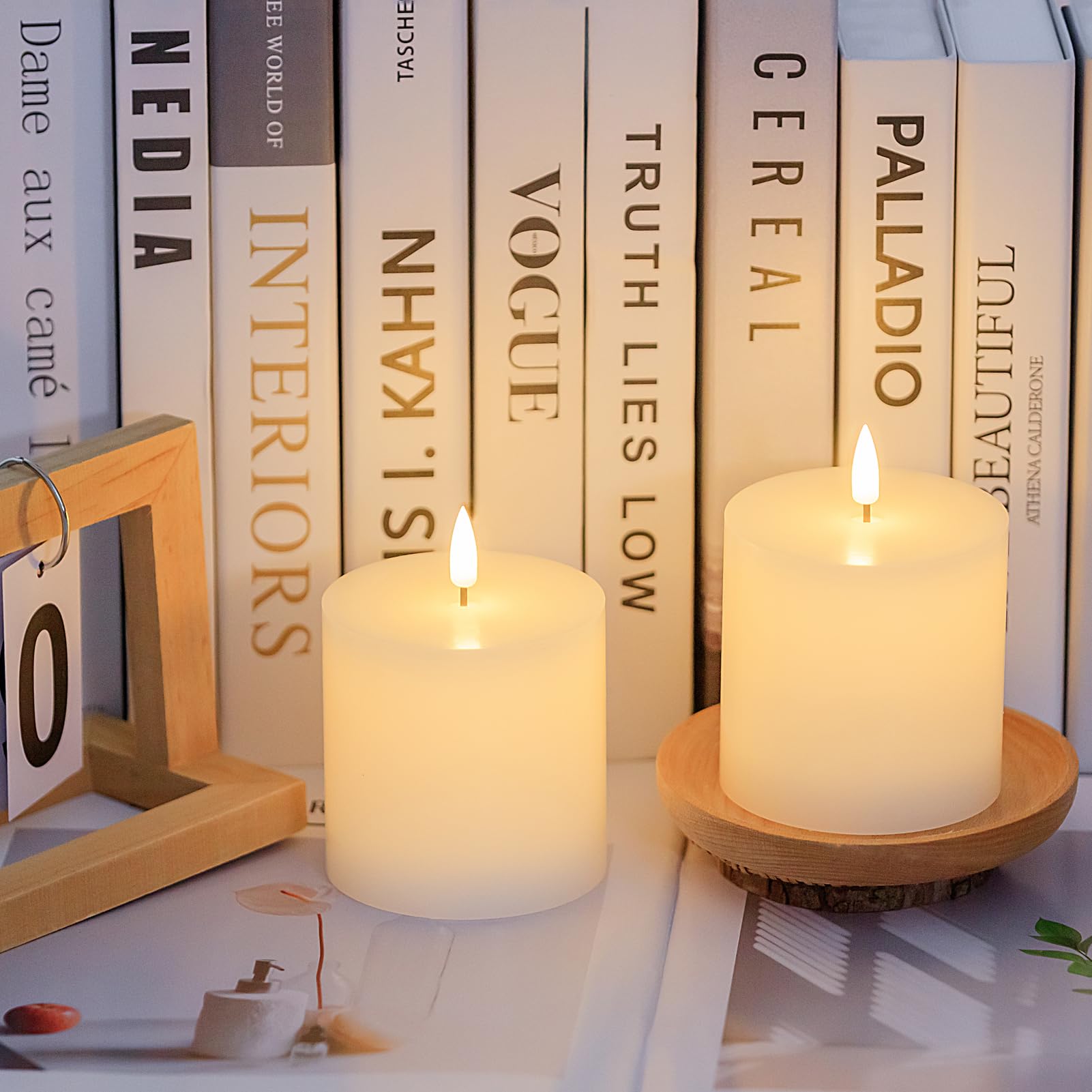 Volnyus LED candles with remote control for easy mood lighting.