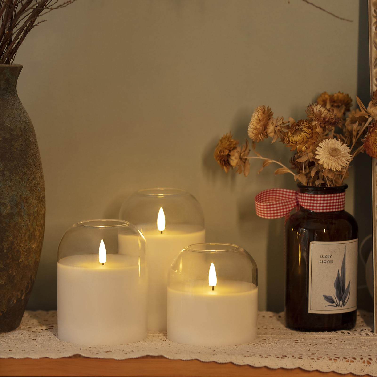 Volnyus safe, smoke-free candles provide ambiance without open flames.