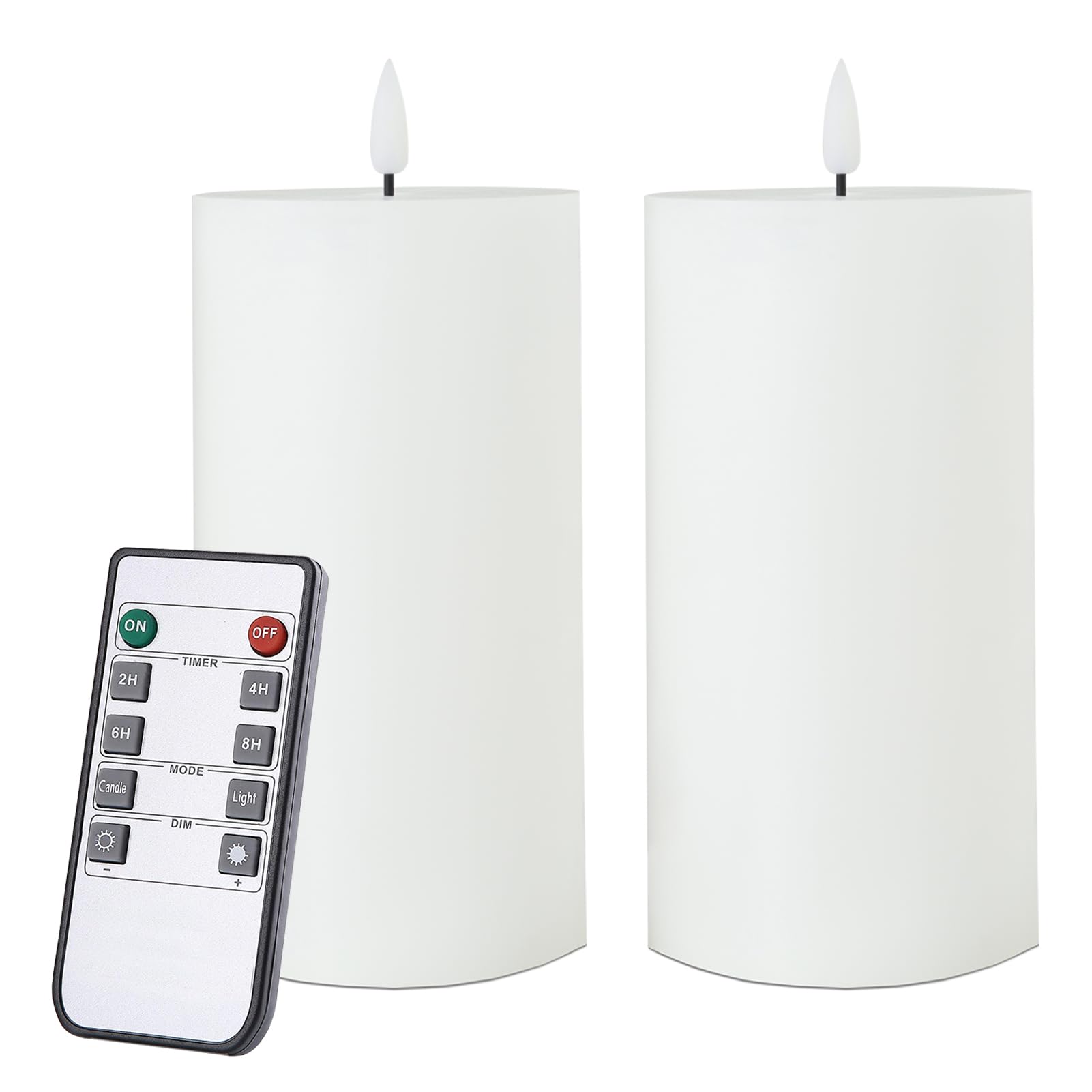 volnyus white flameless candles 3x6 inch flat top create timeless centerpiece ambience
