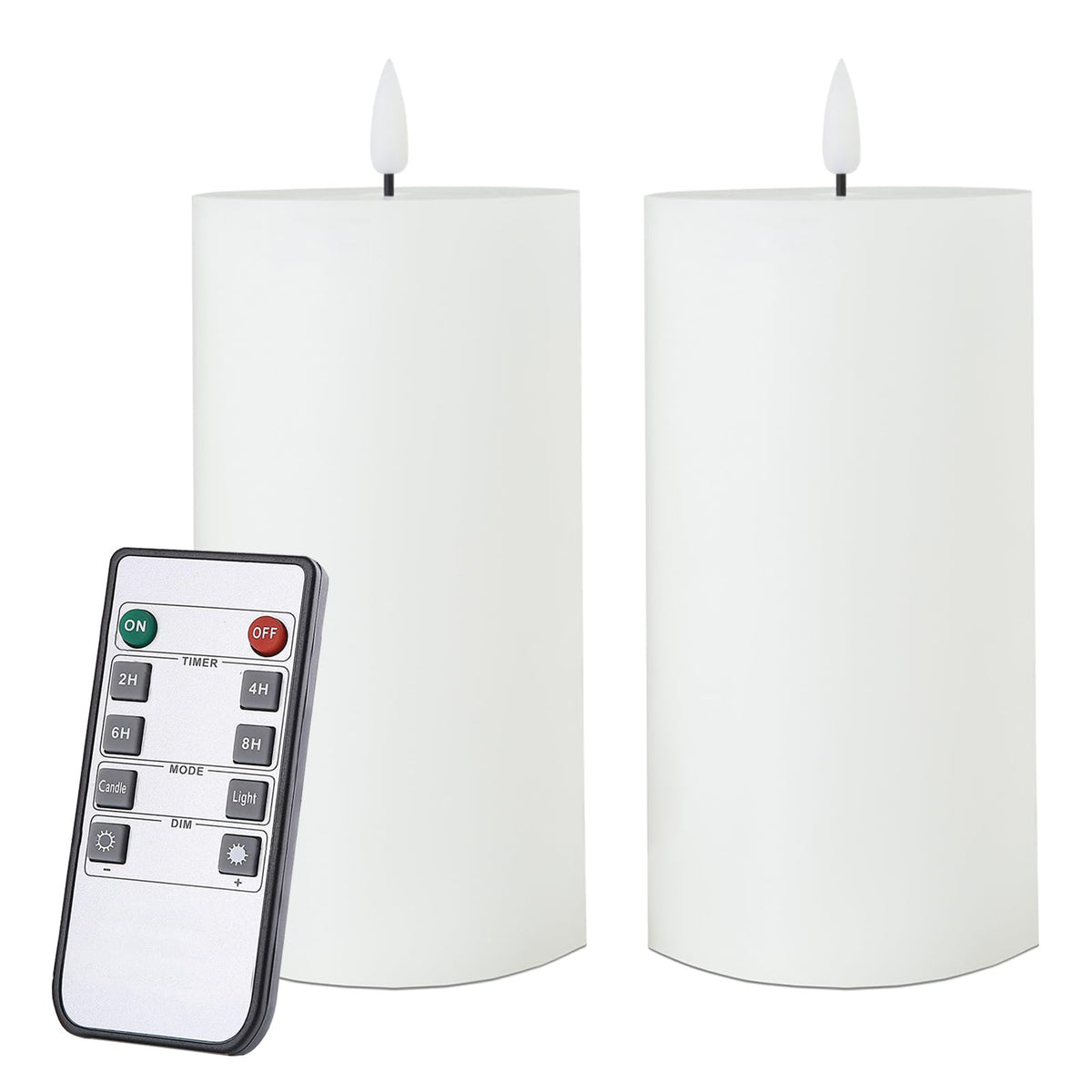 volnyus white flameless candles 3x6 inch flat top create timeless centerpiece ambience