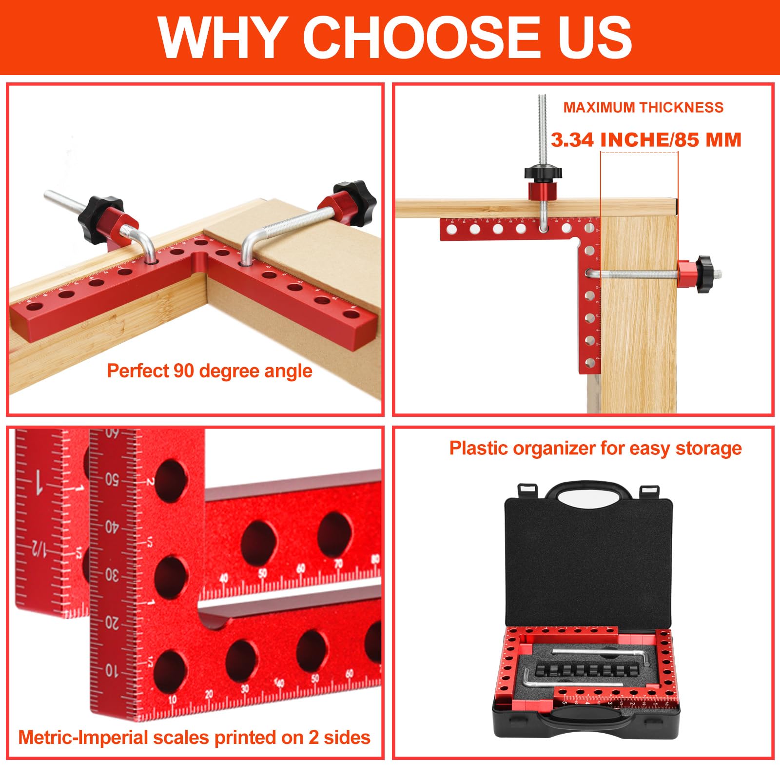 Volpeblu aluminium alloy clamp closeup emphasizes sturdy, durable construction and safety.