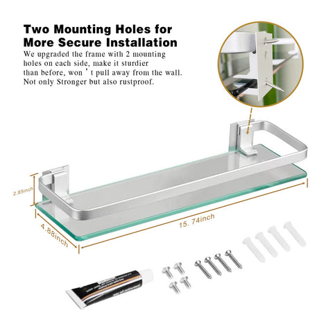 VOLPONE tempered-glass closeup emphasizes safety with 0.3-inch thickness for sturdy display.