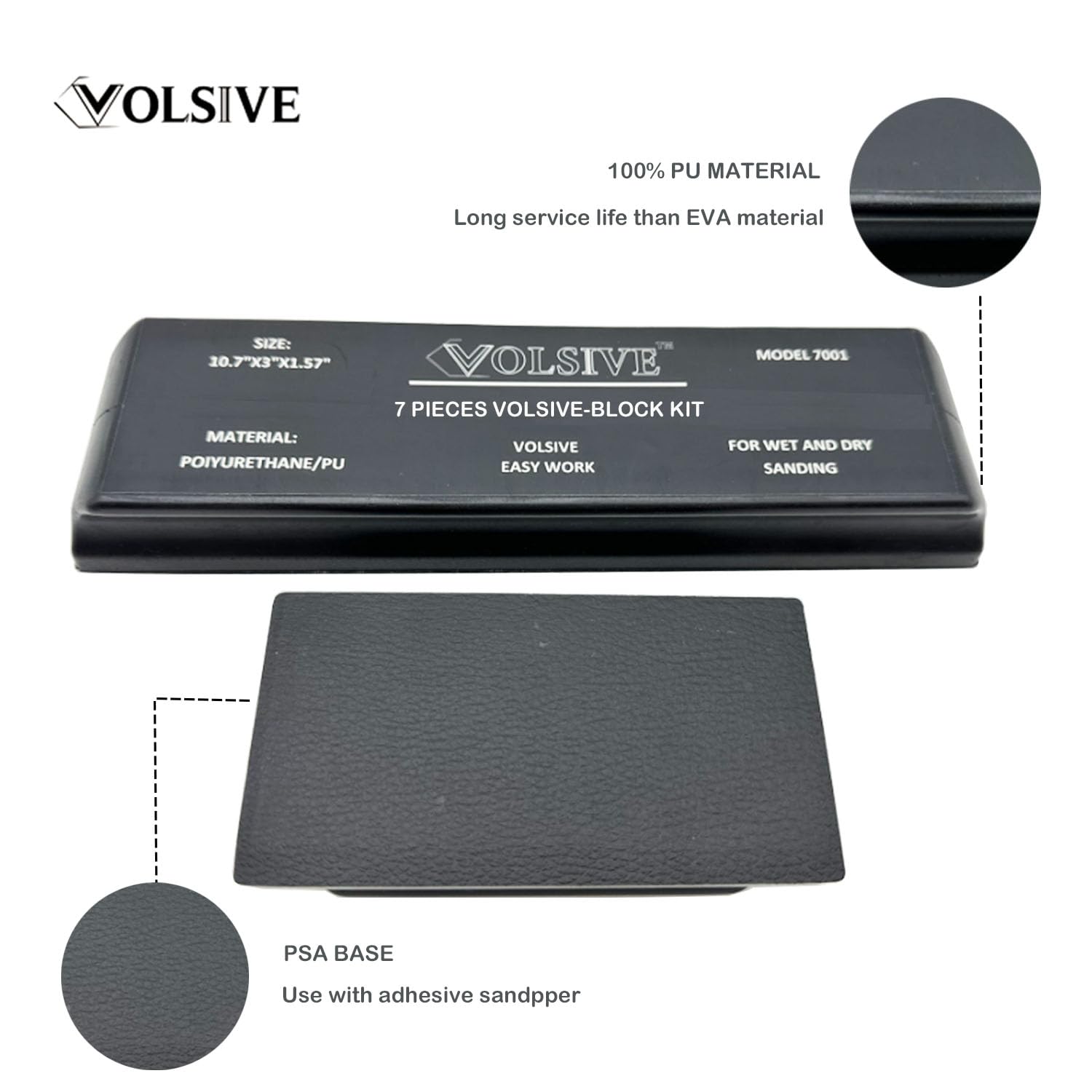 VOLSIVE curved-surface sanding block adapts to contours for smooth paint prep