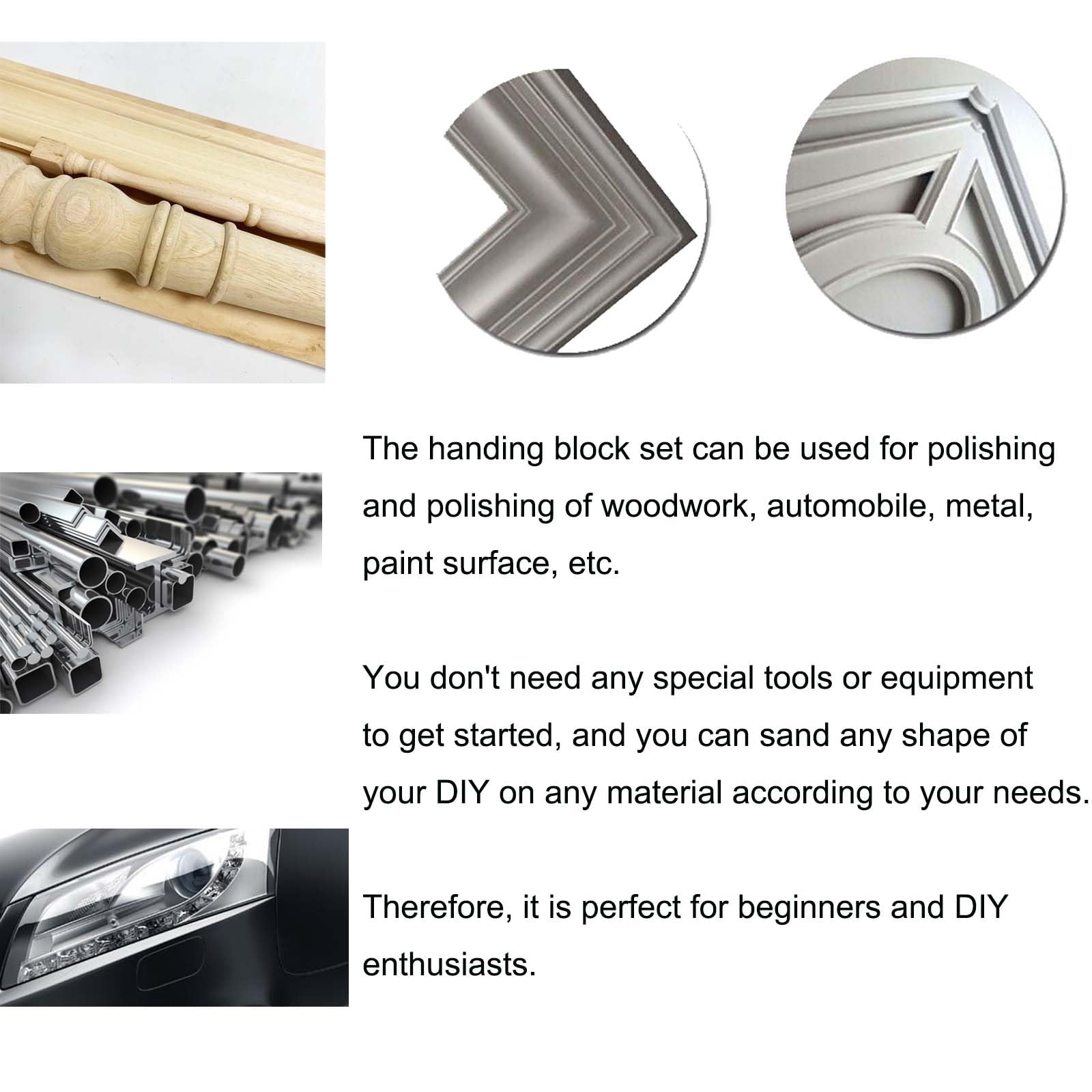 VOLSIVE foam PU sanding block delivers soft touch and durable performance.