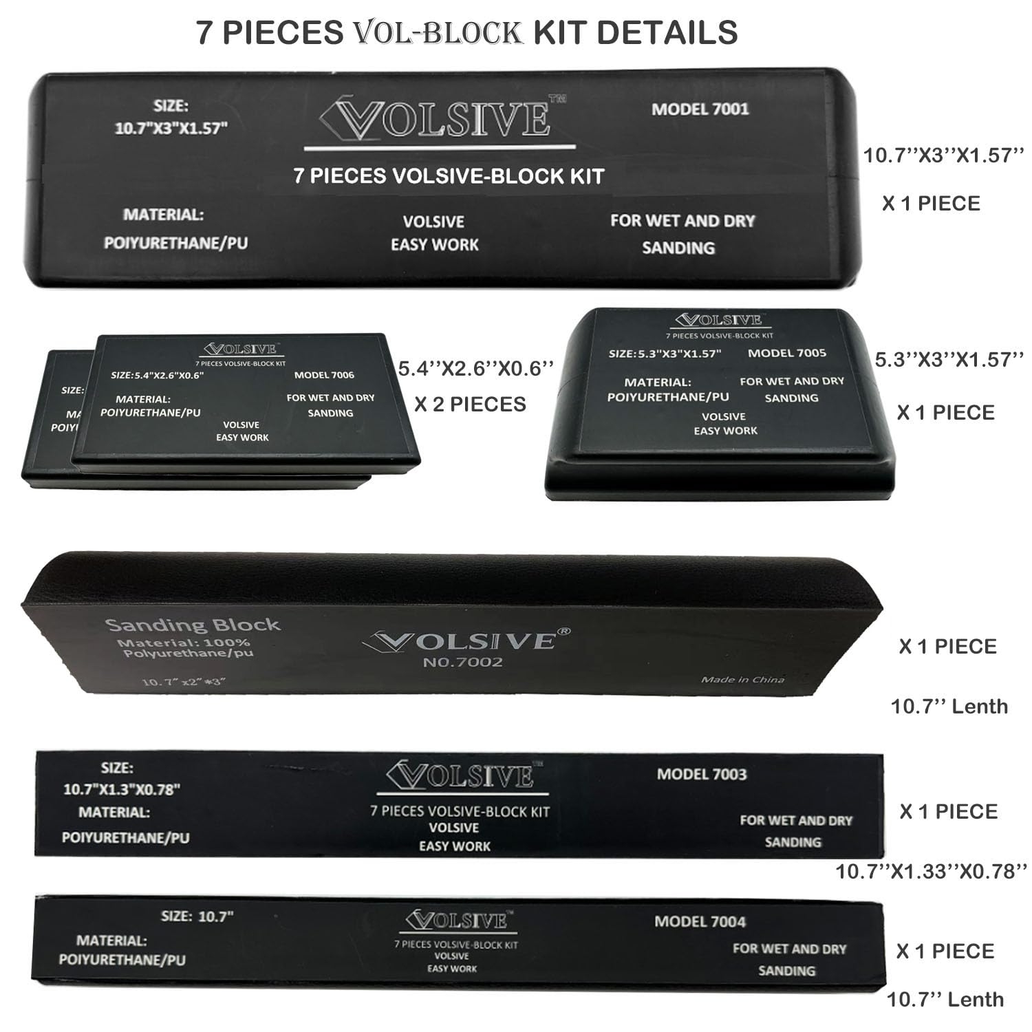VOLSIVE PSA-base sanding block enables quick paper changes and consistent finishes