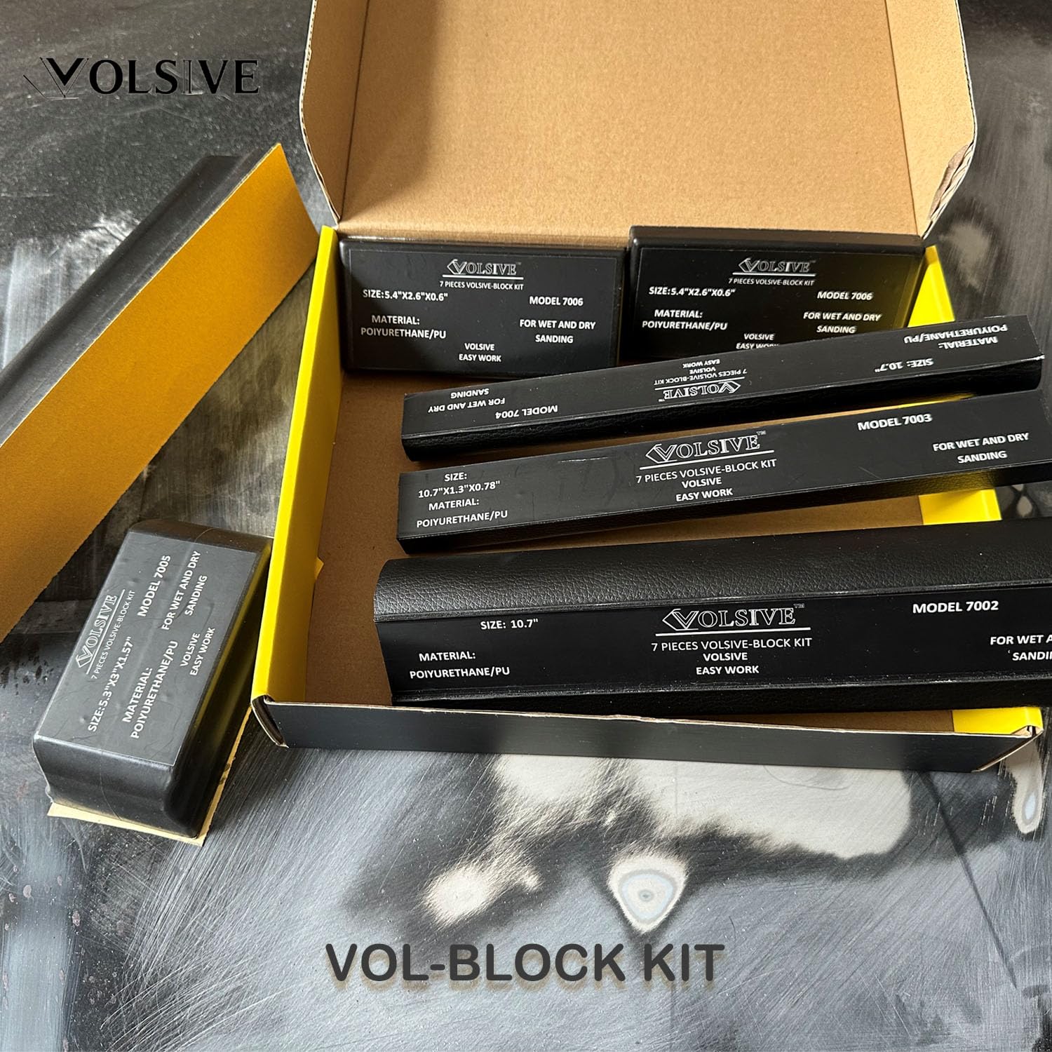 VOLSIVE wet-dry compatible sanding block for versatile projects