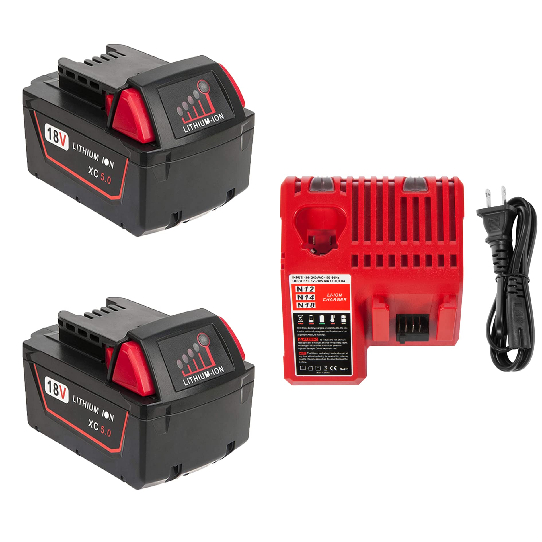 Volt1799 two-pack battery front view showing extended runtime for M18 tools.