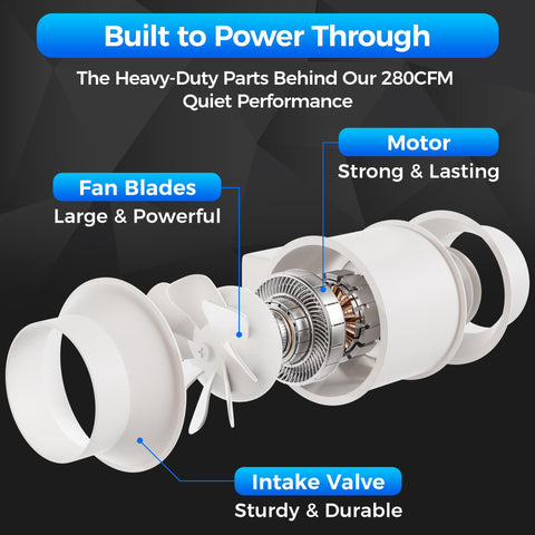 Voltset duct fan showing easy installation with switch ring