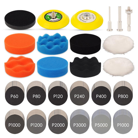 Voltsgt 3-inch sandpaper kit with 60–10000 grit for versatile headlight restoration.