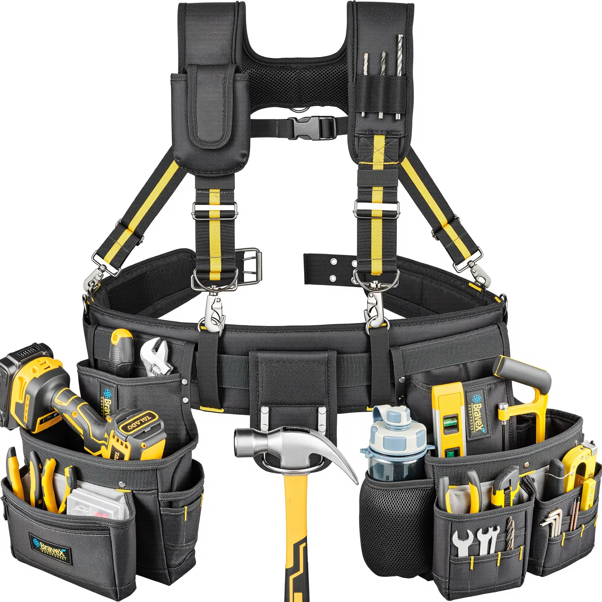 Voltstorm Bravex belt front view shows durable 1200D nylon construction for daily jobs