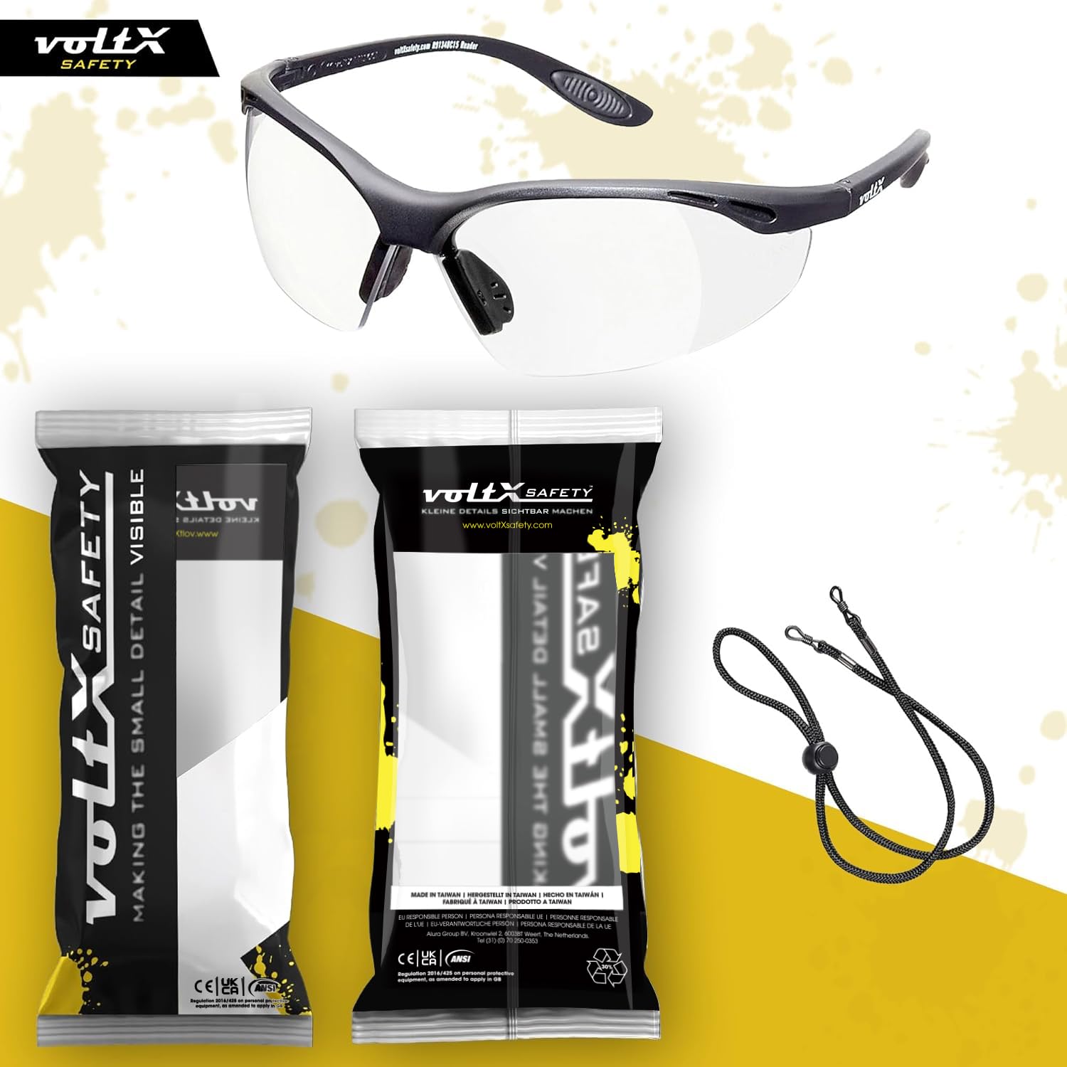 voltX Constructor anti-fog coating keeps lenses clear.