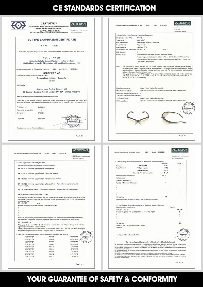 voltX Constructor UV400 lens protects eyes from UV rays.
