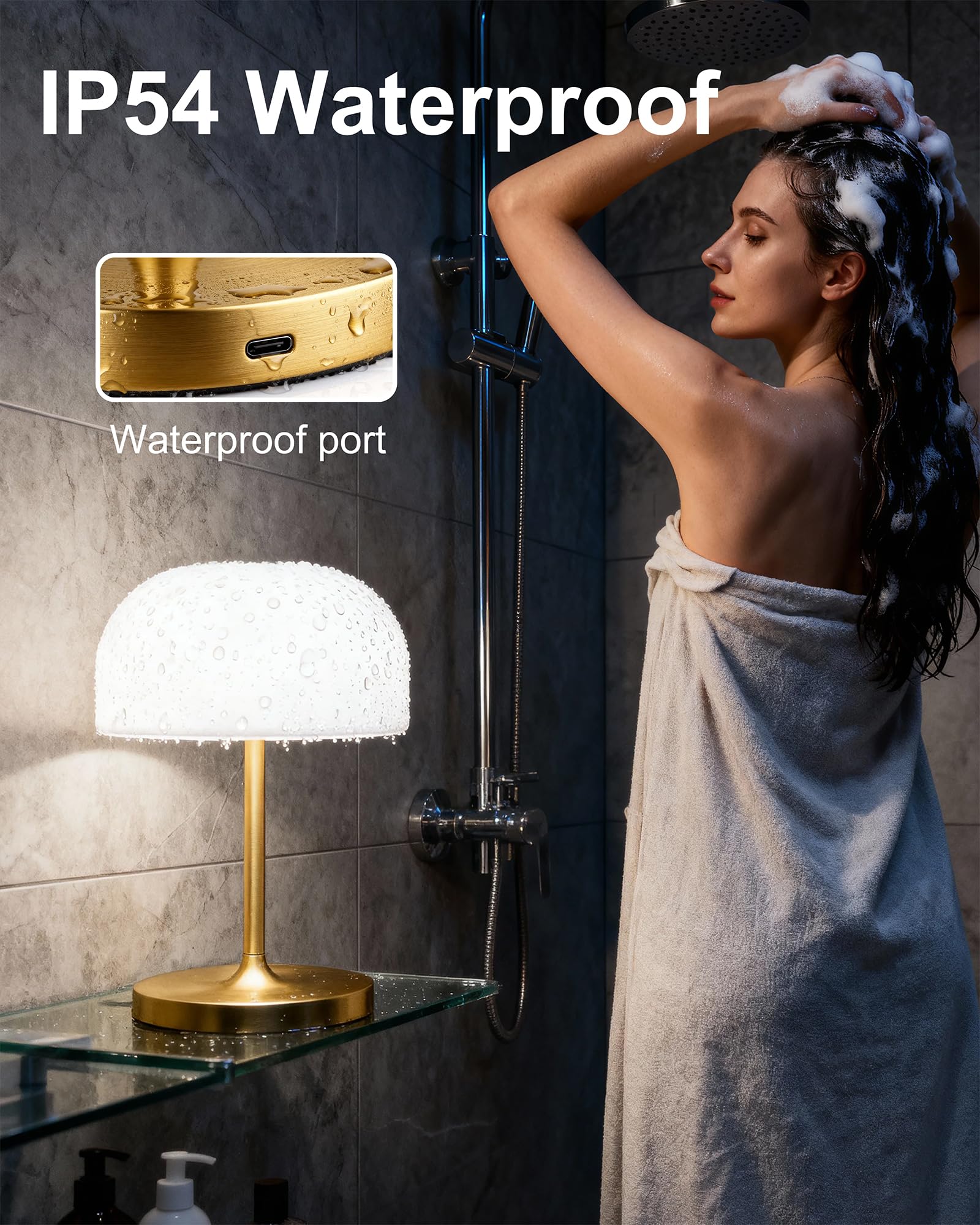 VoMii 9-inch lamp with 4000mAh battery for cordless operation