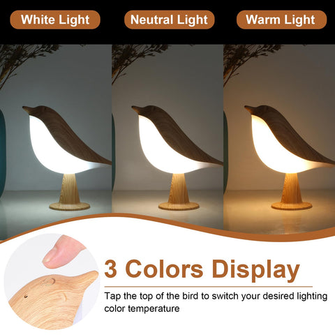 VoMii bird table lamp detachable base enables versatile placement