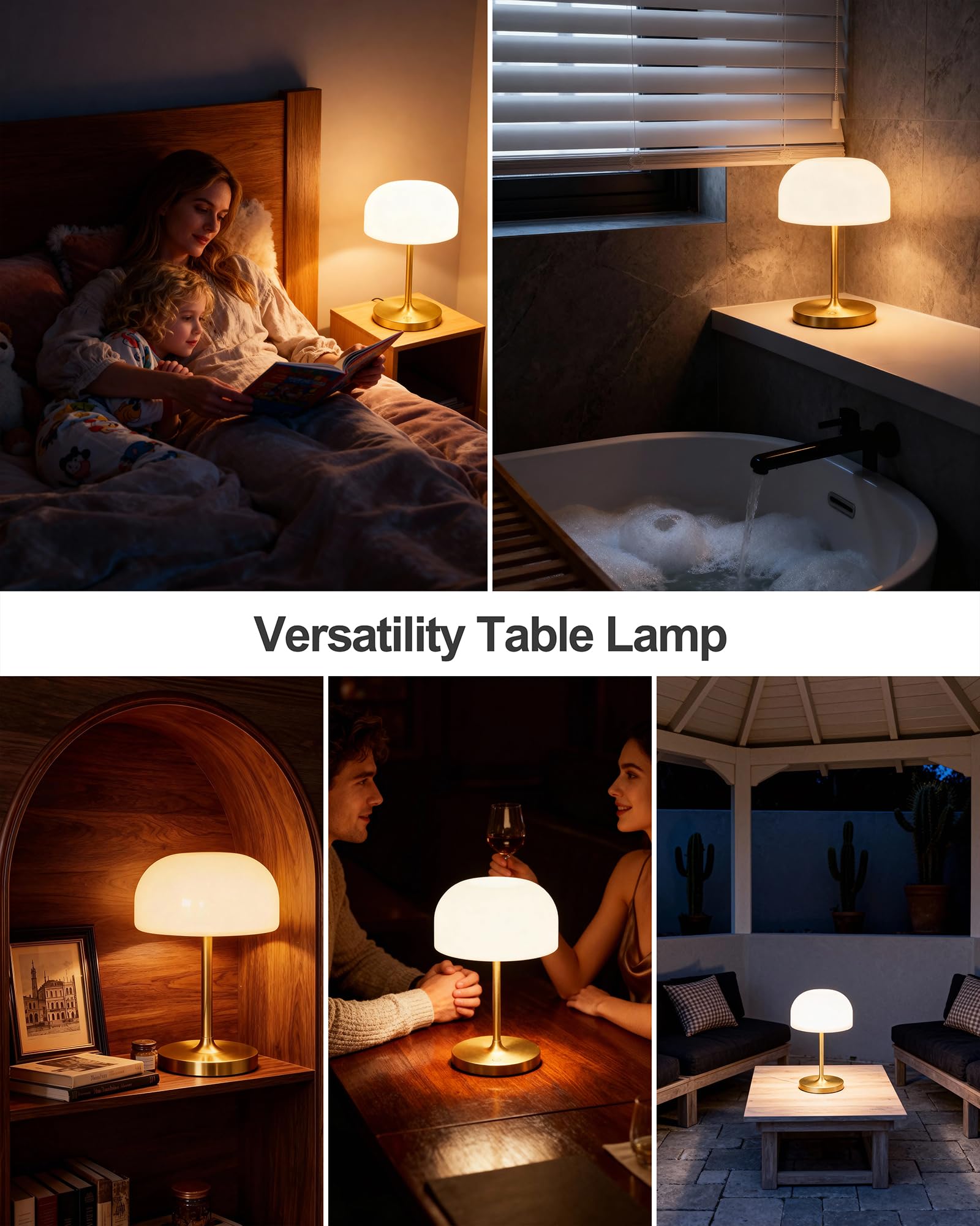 VoMii mushroom lamp creates ambient lighting on shelves or nightstands