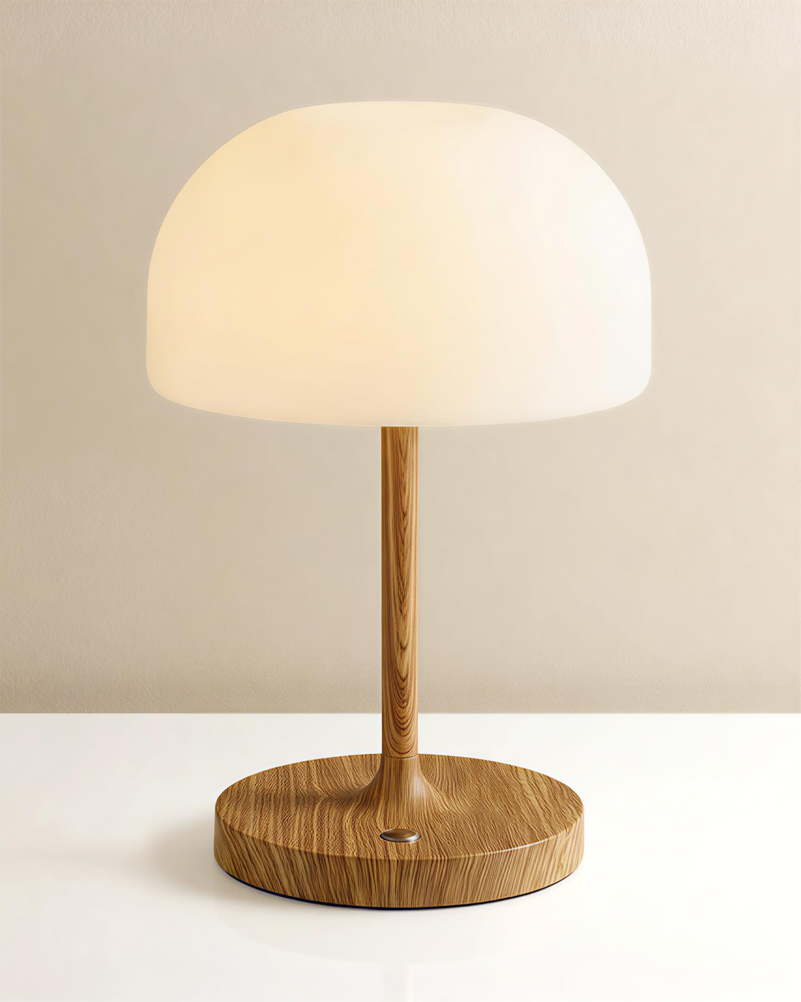 VoMii Mushroom Lamp in a shower setting, waterproof and humidity resistant.