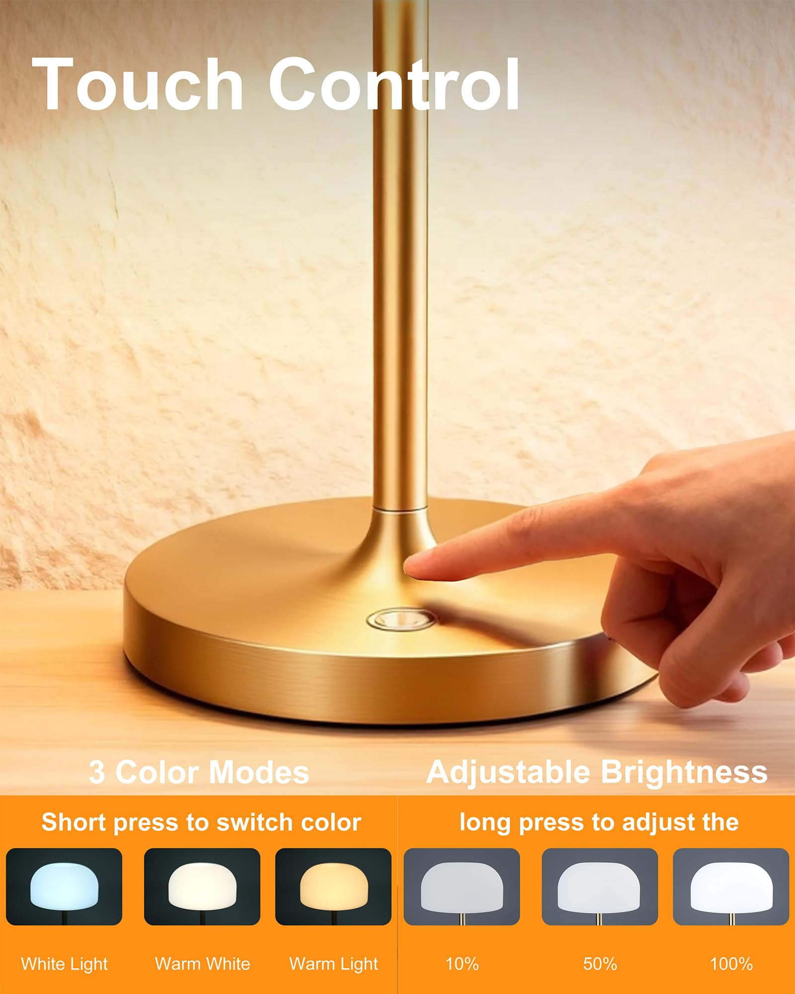 VoMii mushroom lamp offers three color temperatures for mood lighting