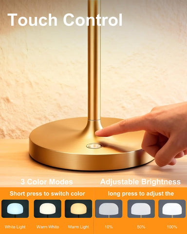 VoMii mushroom lamp offers three color temperatures for mood lighting