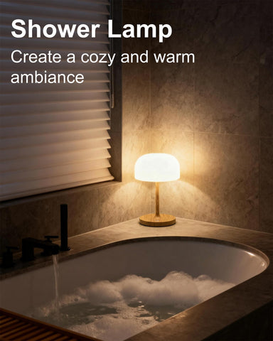 VoMii Mushroom Lamp touch-dimming control for easy brightness control.