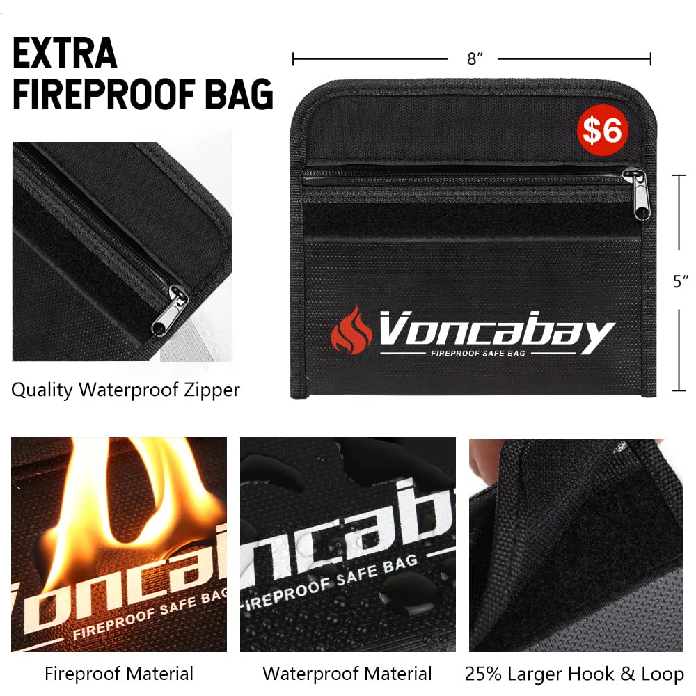 Voncabay safe with door open, displaying interior space and reinforced locking bolts