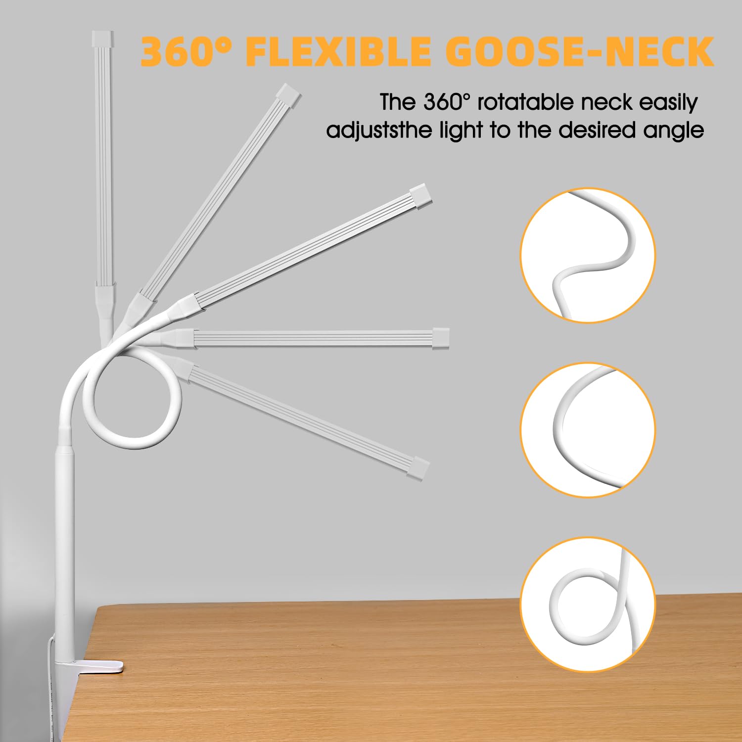 Voncerus desk lamp with three modes and ten brightness levels for tailored ambience