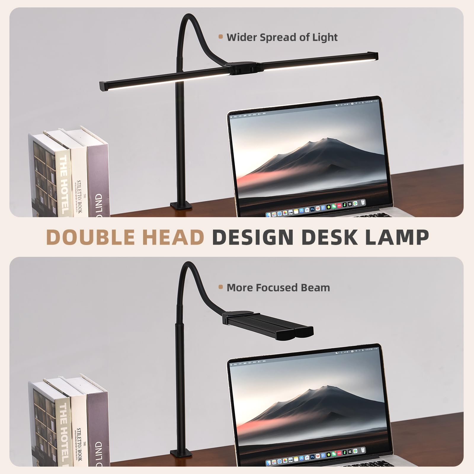 Voncerus LED desk lamp USB-powered versatility for laptop or power bank