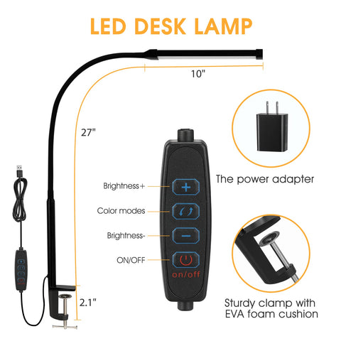 Voncerus lamp includes a USB adapter for easy plug-and-play power.