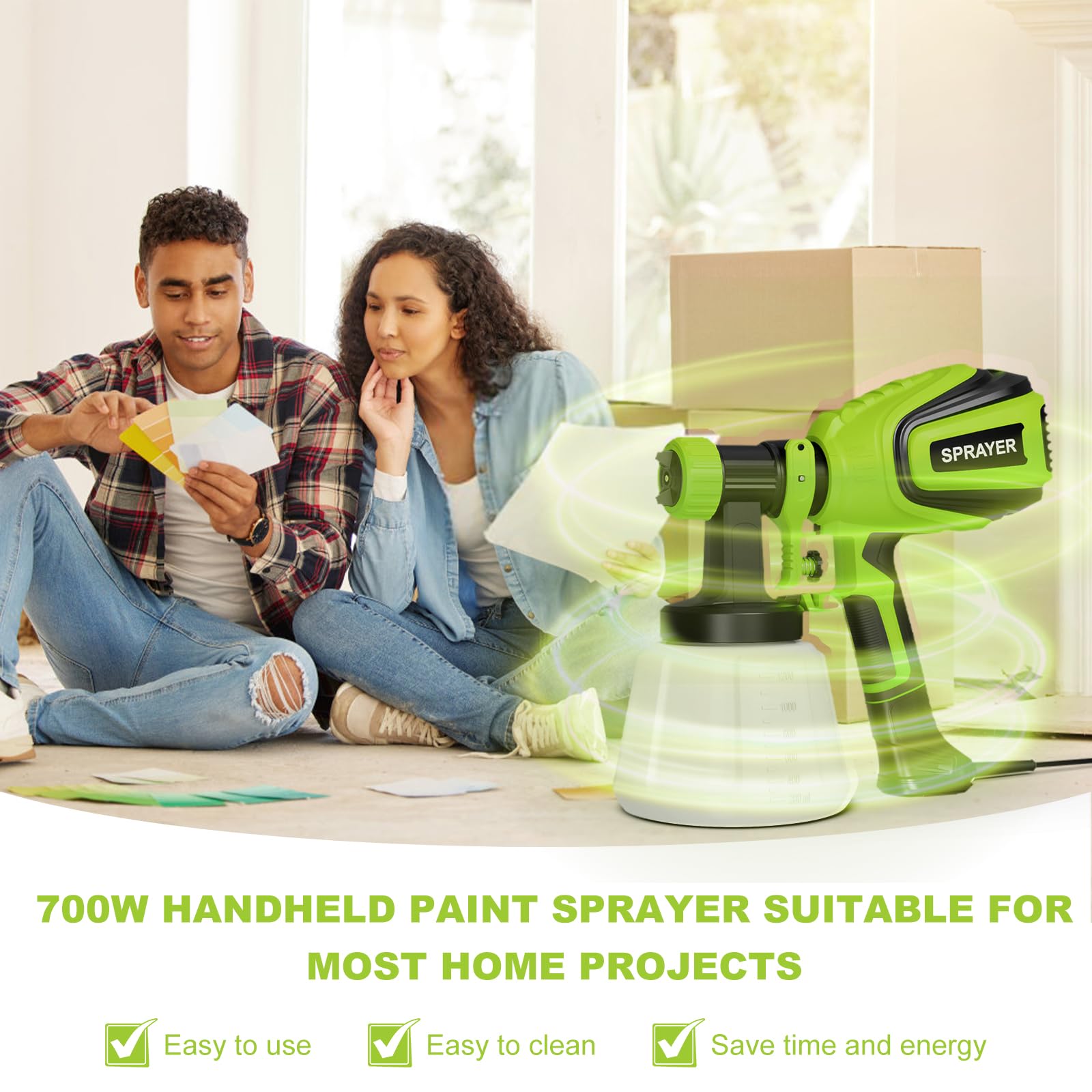 VONFORN three-pattern selector supports horizontal, vertical, circular sprays.