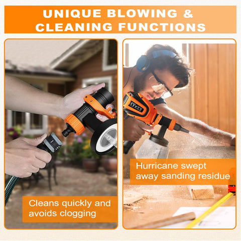 Adjustable flow control matches project needs and minimizes paint waste.