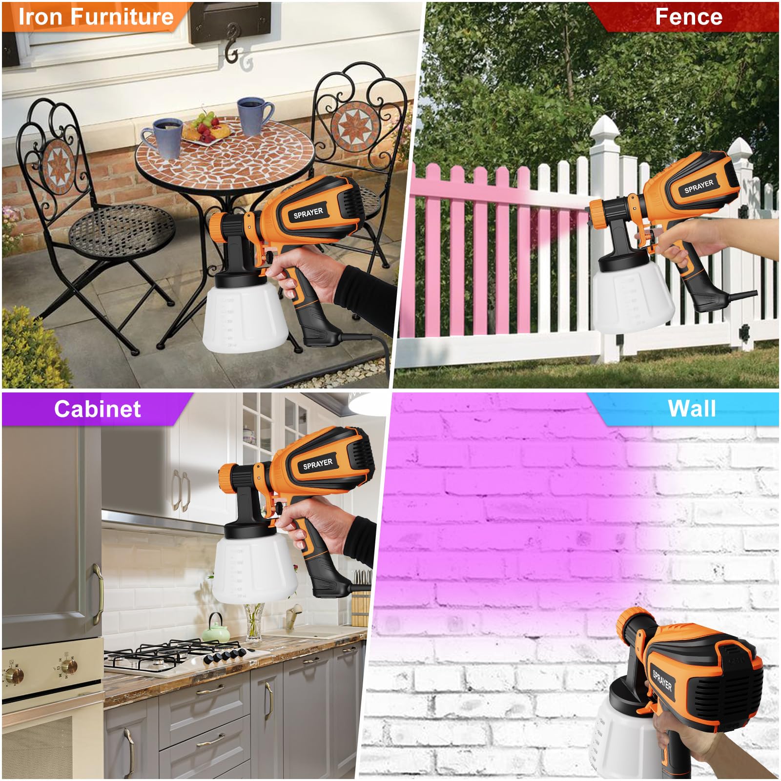 Complete kit includes filters, viscosity cup, and cleaning tools.
