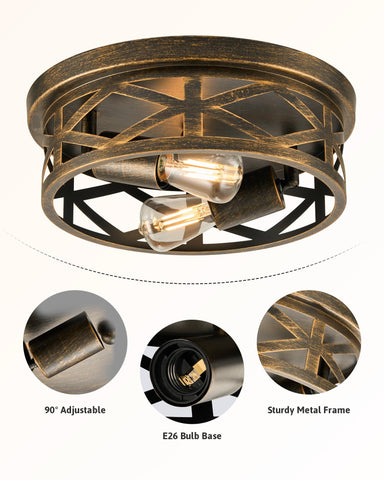 VONLUCE 11-inch farmhouse ceiling light suitable for kitchen or hall.