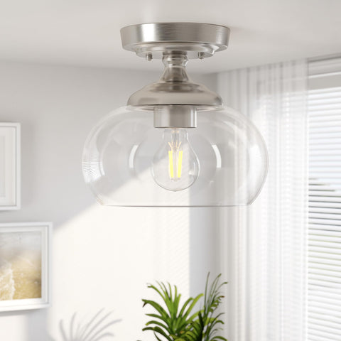 VONLUCE brushed nickel canopy complements modern ceilings with durable, timeless finish.