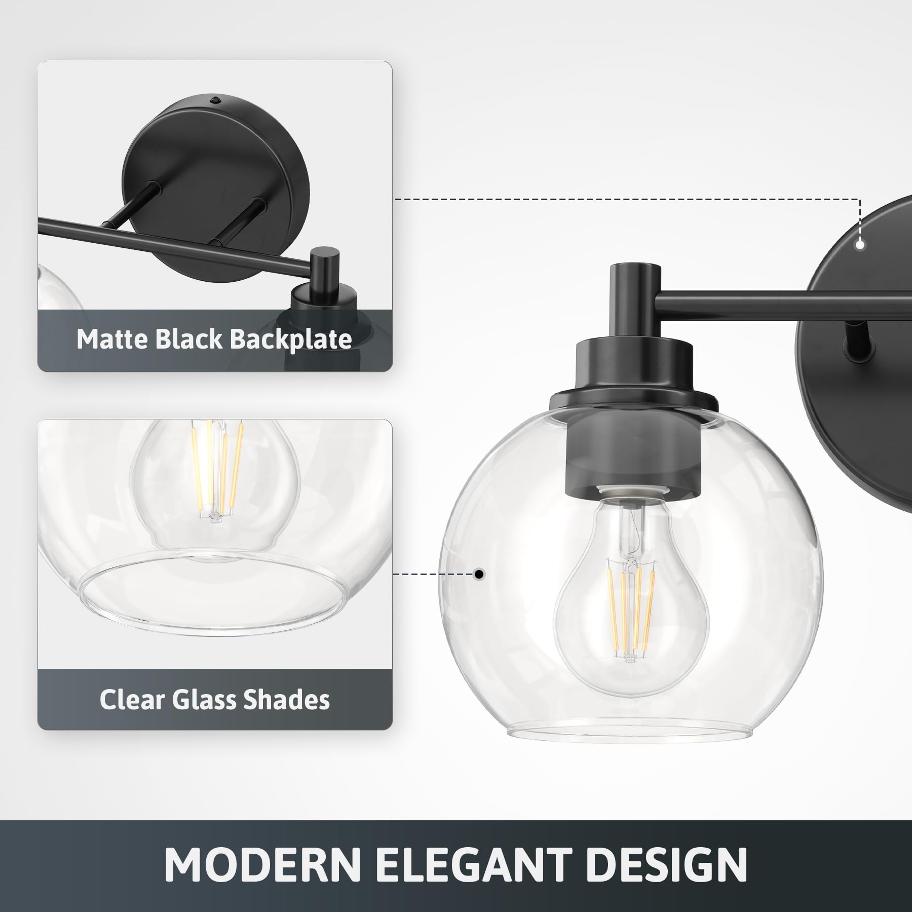 VONLUCE E26 base supports dimmable bulbs for adjustable brightness.