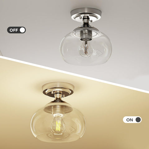 VONLUCE glass shade close-up highlights clear light diffusion and classic style.