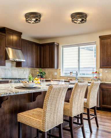VONLUCE oil-rubbed bronze finish detail enhances farmhouse charm.