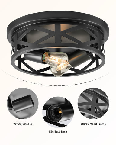 VONLUCE open cage shade enables easy bulb access and cleanability.