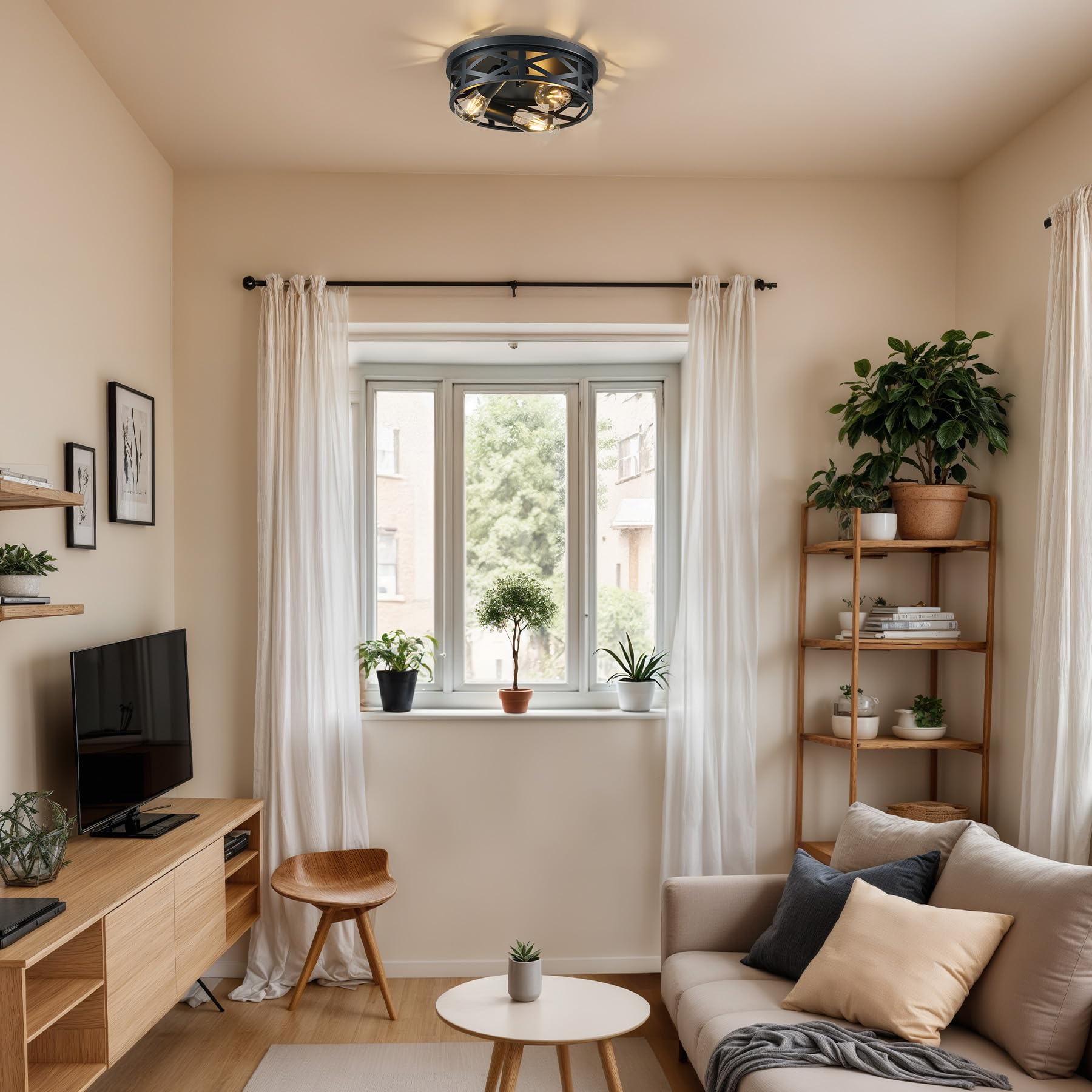 VONLUCE pair of fixtures provides cohesive lighting for adjacent spaces