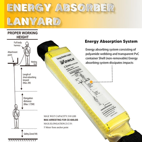VONLX self-locking mechanism prevents accidental contact during rooftop tasks
